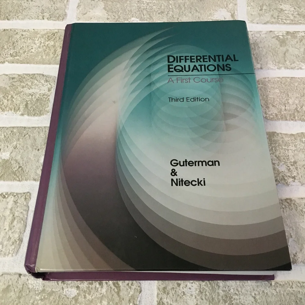 Differential Equations 3rd Edition by Nitecki Guterman (1992 Hardcover)
